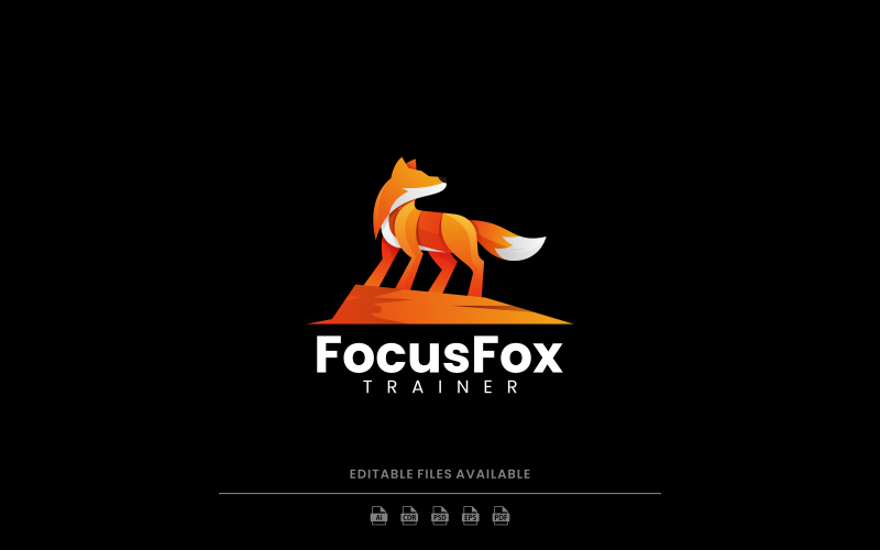 Fox Gradient Logo Style 3 Logo Template