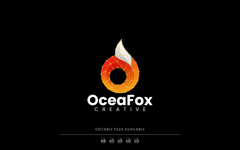 Letter Fox Gradient Logo Design Logo Template