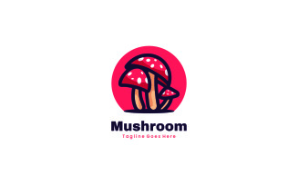 Mushroom Simple Logo Template