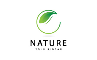 Nature logo template. Vector illustration. V1