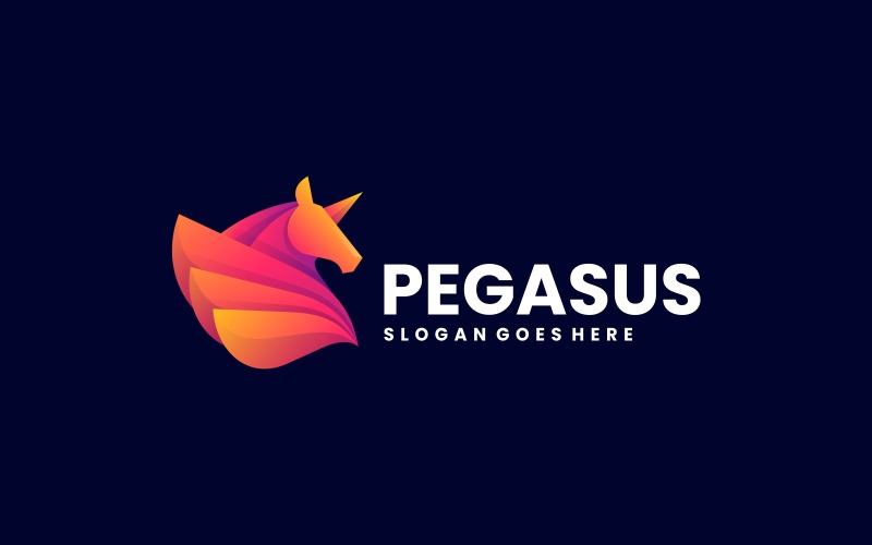 Pegasus Gradient Logo Style 1 Logo Template