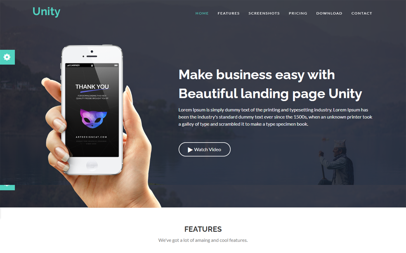 Unity App Landing Page HTML5 Template