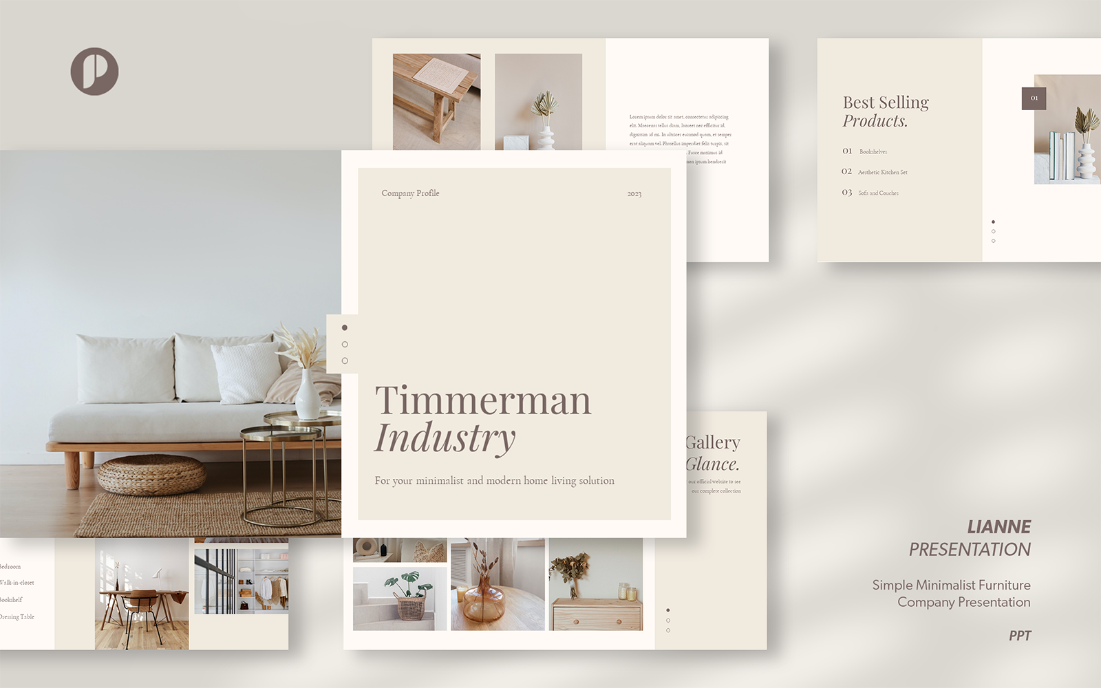 Lianne – Creamy Simple Minimalist Furniture Company Presentation