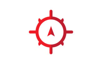 Compass logo template. Vector illustration. V1