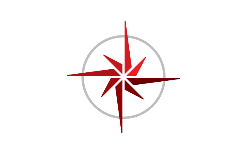 Compass logo template. Vector illustration. V8 Logo Template