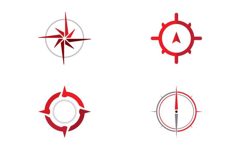 Compass logo template. Vector illustration. V9 Logo Template
