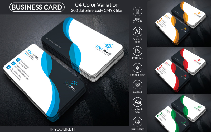 Creative Business Card Design Template V1 Corporate Identity