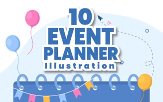 10 Event Planner Flat Illustration
