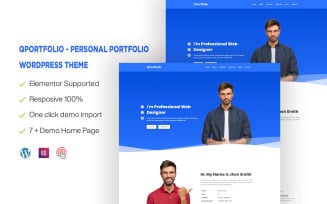 QPortfolio - Personal Portfolio One page WordPress Theme