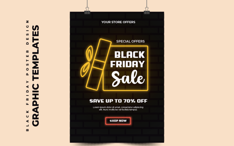 Black Friday Design Templates Set V2 Vector Graphic