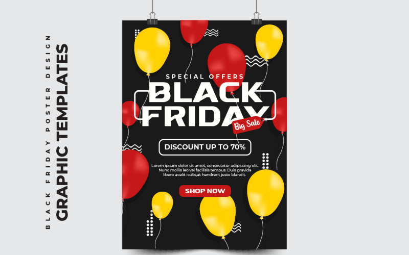 Black Friday Design Templates Set V4 Vector Graphic