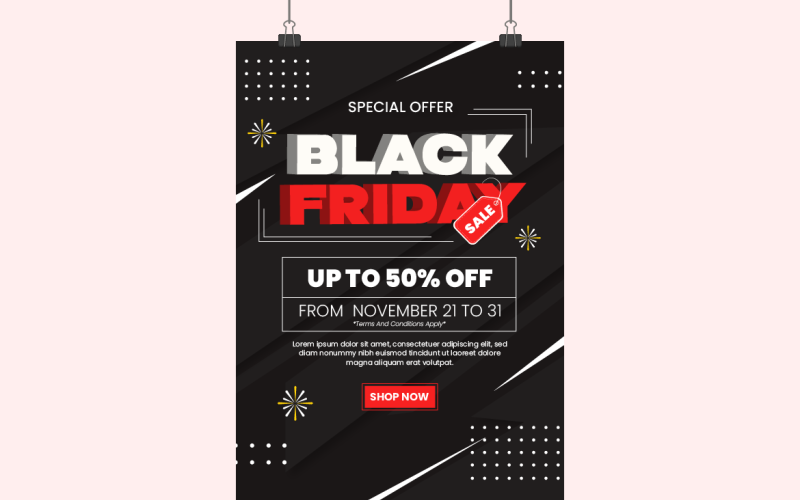 Black Friday Design Templates Set V5 Vector Graphic