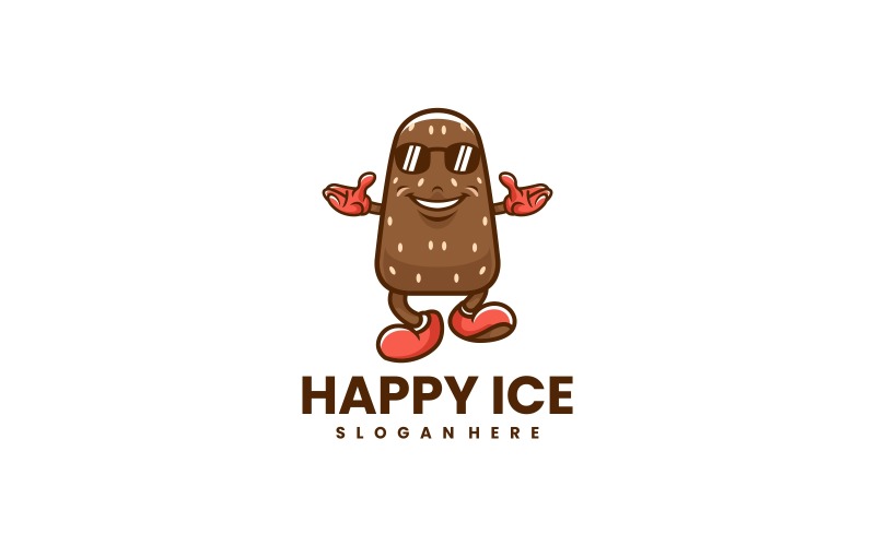 Ice Cream Cartoon Logo Design Logo Template