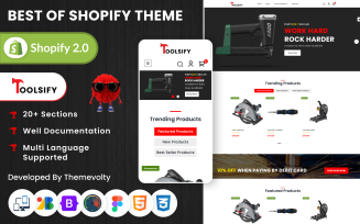 Toolsify Megastore –Tools and Machine Shopify 2.0 Responsive Template