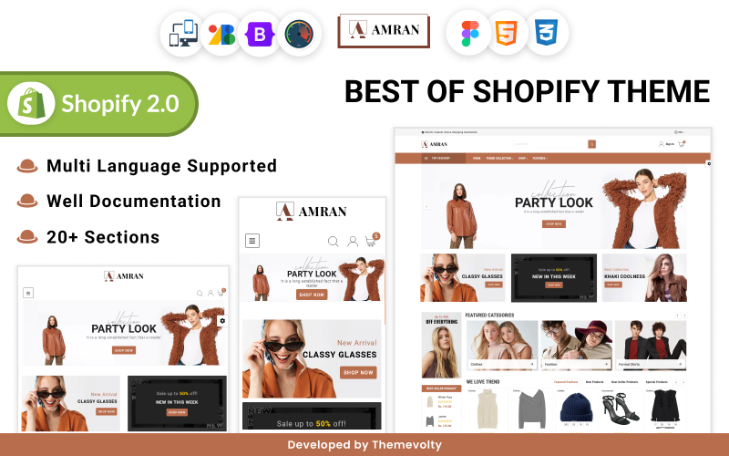 Amran - Mega Fashion Shopify 2.0 Premium Responsive Theme Shopify Theme