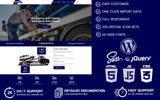 Autosup - Emergency Auto Towing & Roadside Assistance WordPress Theme