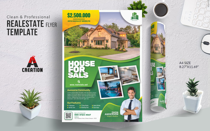 Creative and Modern Real Estate Flyer Corporate Identity