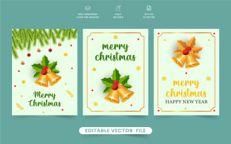 Christmas greeting card design vector