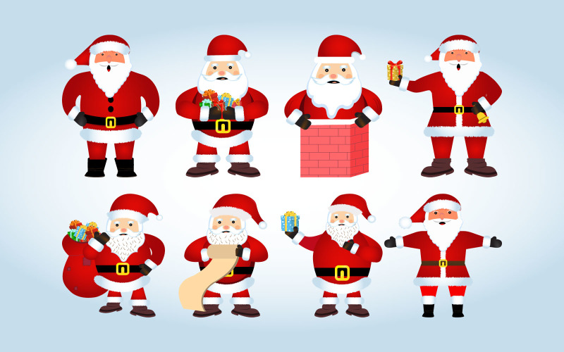 Christmas Santa Claus Collection Design Illustration