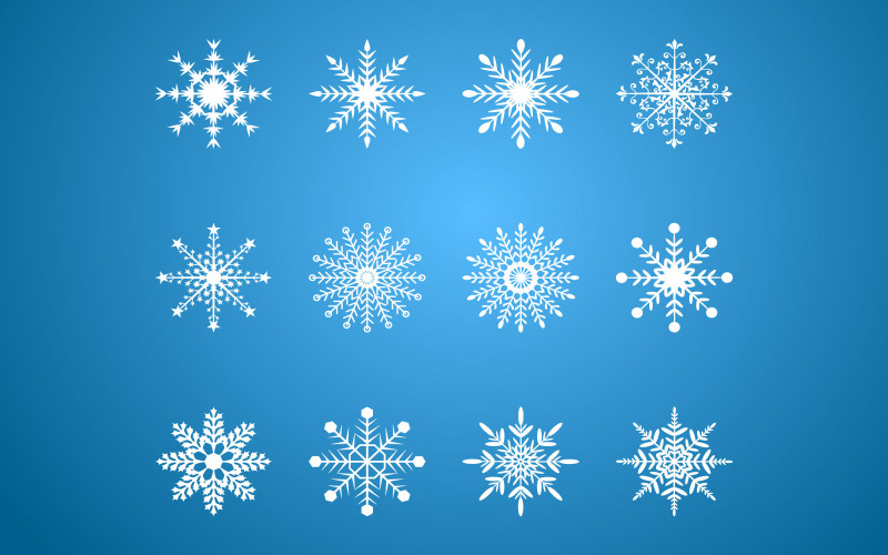 Christmas Snowflake Vector Collection Illustration