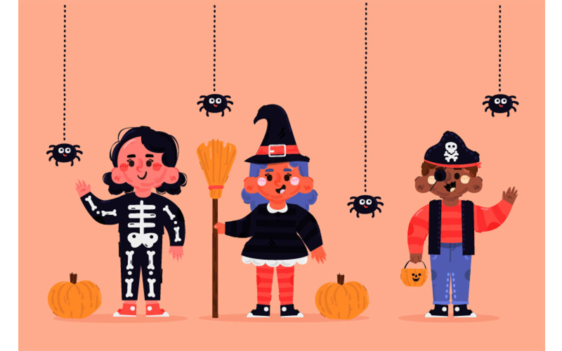 Halloween Kids Collection Illustration