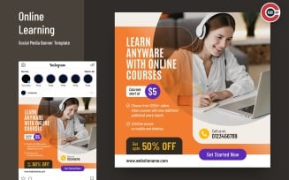 Online Learning and Learning Social Media Banner - 00284