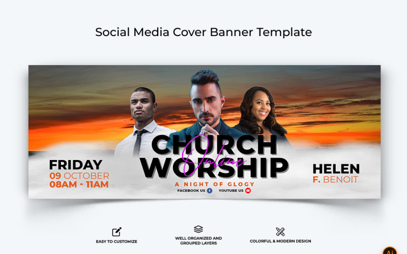 Church Speech Facebook Cover Banner Design-05 Social Media
