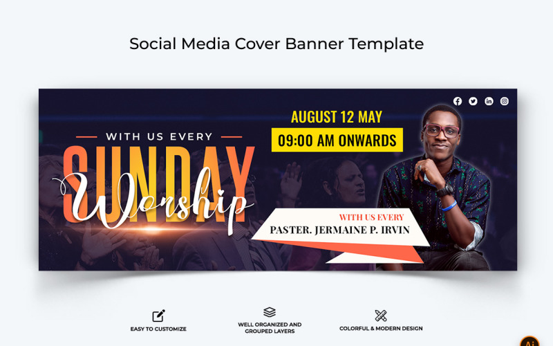 Church Speech Facebook Cover Banner Design-12 Social Media