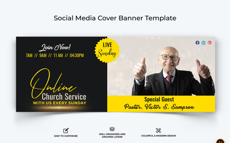 Church Speech Facebook Cover Banner Design-13 Social Media