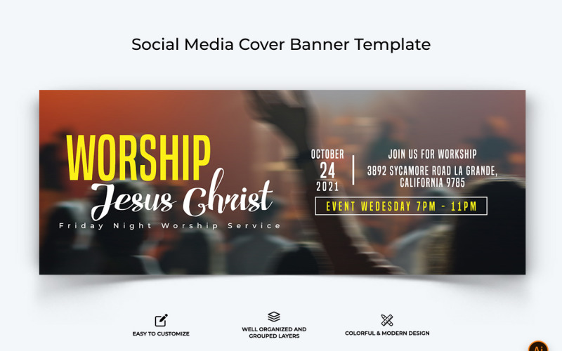 Church Speech Facebook Cover Banner Design-15 Social Media