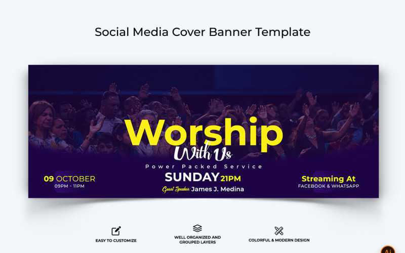 Church Speech Facebook Cover Banner Design-16 Social Media