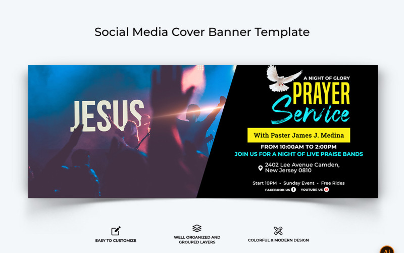 Church Speech Facebook Cover Banner Design-18 Social Media