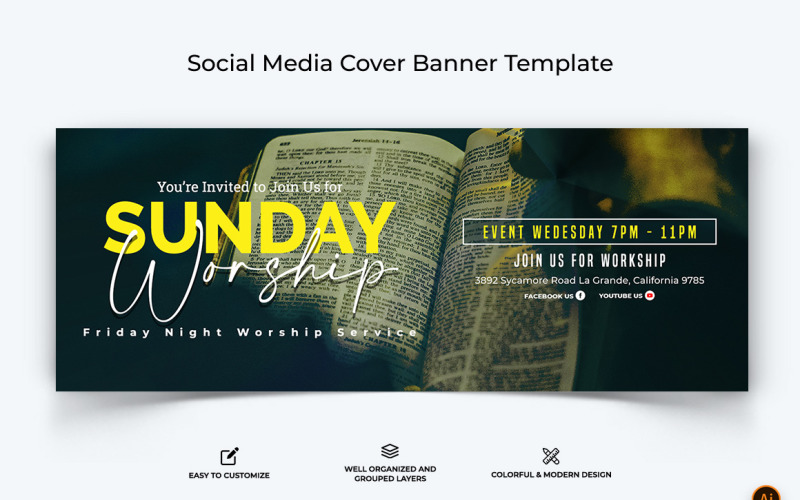 Church Speech Facebook Cover Banner Design-23 Social Media