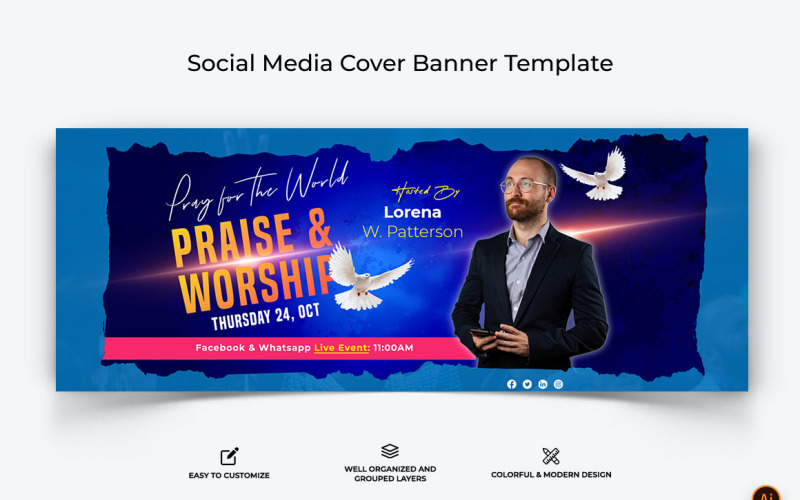 Church Speech Facebook Cover Banner Design-26 Social Media