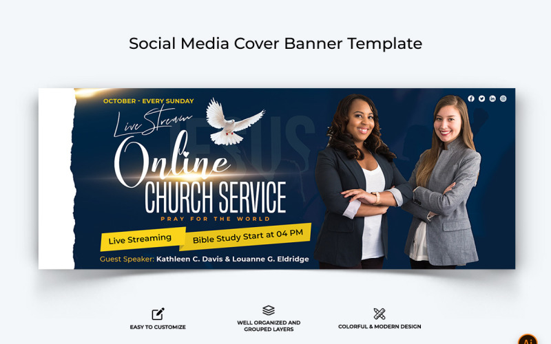 Church Speech Facebook Cover Banner Design-31 Social Media