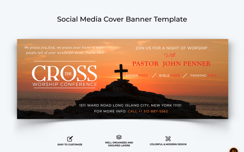 Church Speech Facebook Cover Banner Design-46 Social Media