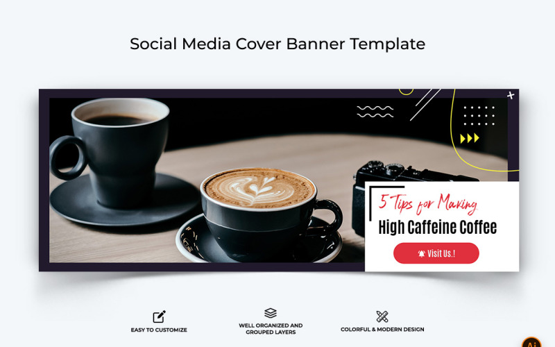 Coffee Making Facebook Cover Banner Design-07 Social Media