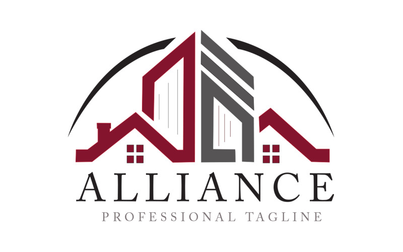 Alliance Estate building logo Logo Template