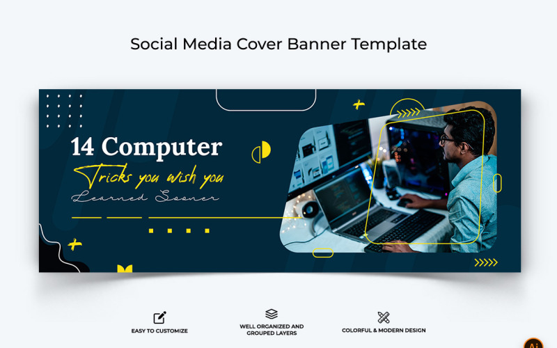 Computer Tricks and Hacking Facebook Cover Banner Design-02 Social Media