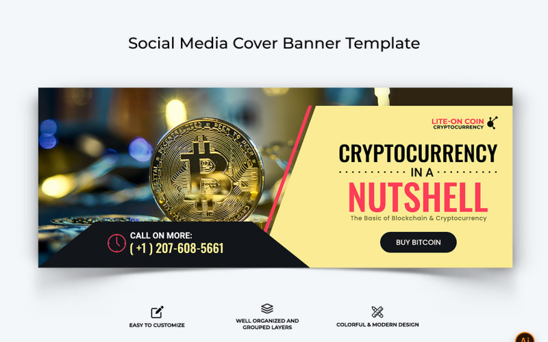 CryptoCurrency Facebook Cover Banner Design-02 Social Media