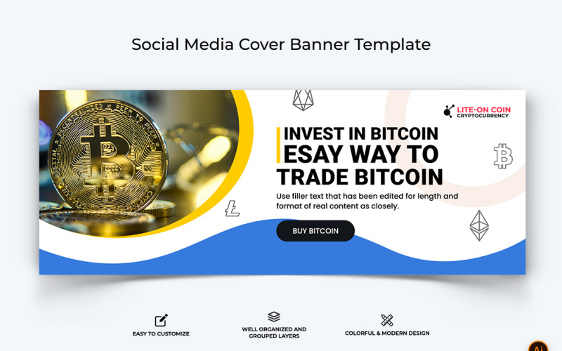 CryptoCurrency Facebook Cover Banner Design-03 Social Media