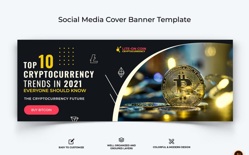 CryptoCurrency Facebook Cover Banner Design-05 Social Media
