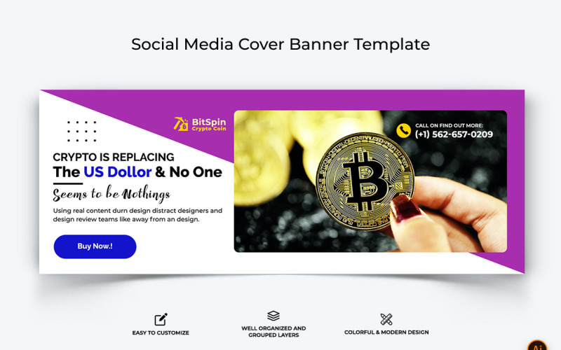 CryptoCurrency Facebook Cover Banner Design-20 Social Media