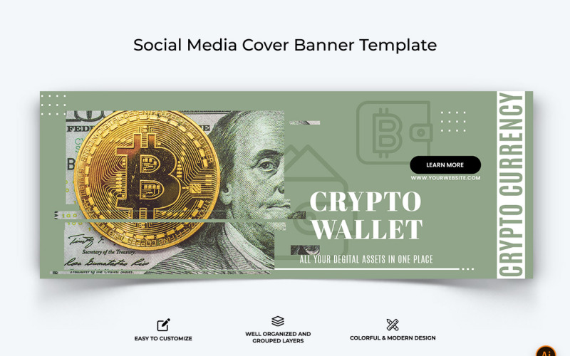 CryptoCurrency Facebook Cover Banner Design-24 Social Media