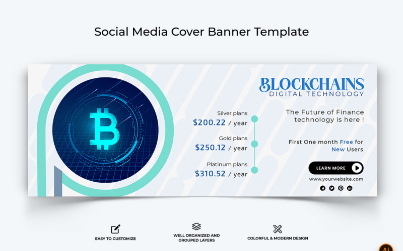 CryptoCurrency Facebook Cover Banner Design-34 Social Media