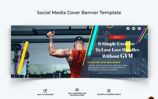 Gym and Fitness Facebook Cover Banner Design-05