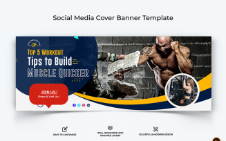Gym and Fitness Facebook Cover Banner Design-07