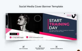 Gym and Fitness Facebook Cover Banner Design-20