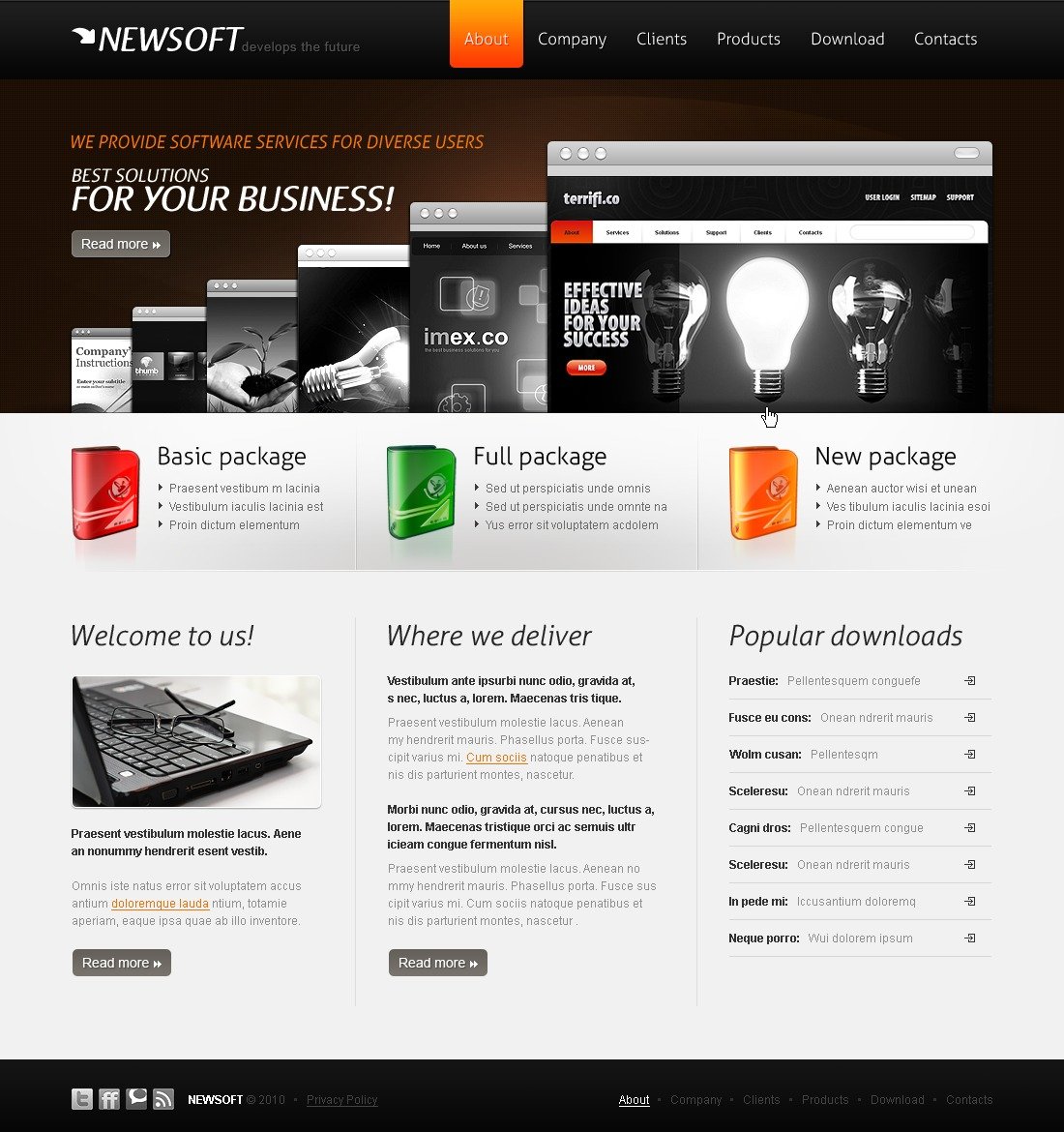 Software Company Website Template 28112