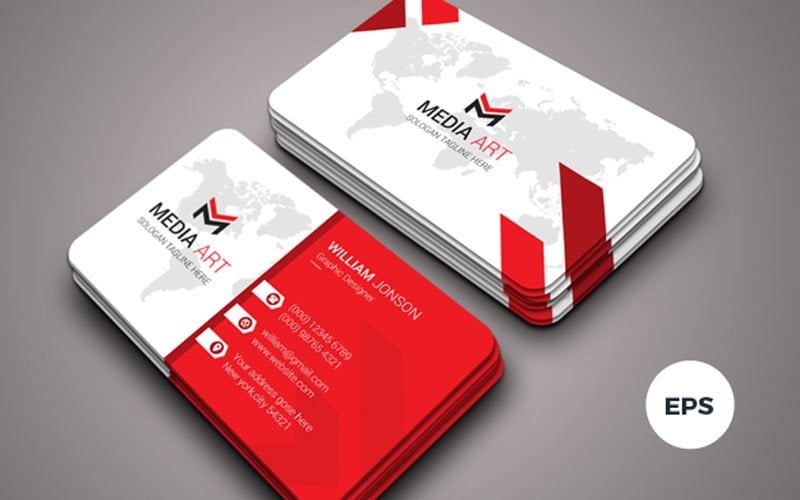 Template #281053 Card Blue Webdesign Template - Logo template Preview